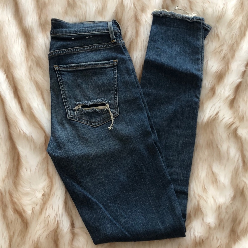 AGoldE distressed high waisted skinny jeans
